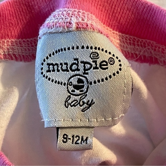 Mudpie two piece Reindeer appliqué Christmas shirt polka dot pants size 9-12 - Picture 9 of 12